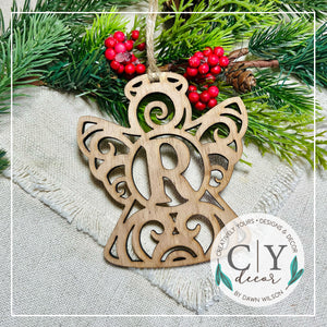 Angel Monogram Ornament