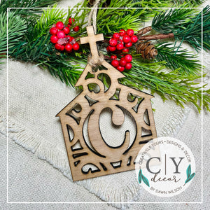 Church Monogram Ornament