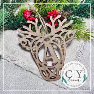 Deer Monogram Ornament