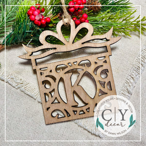 Present Monogram Ornament