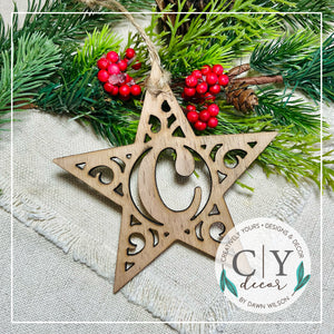 Star Monogram Ornament