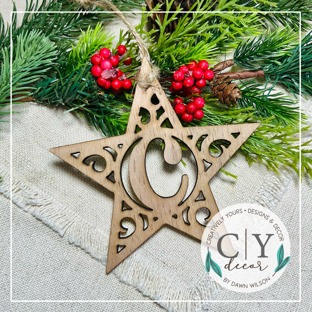 Star Monogram Ornament