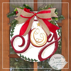 Joy Christmas Door Hanger
