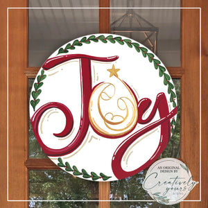 Joy Christmas Door Hanger