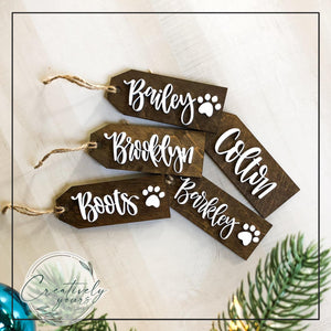 Stocking name tags svg Christmas stocking tag laser cut file