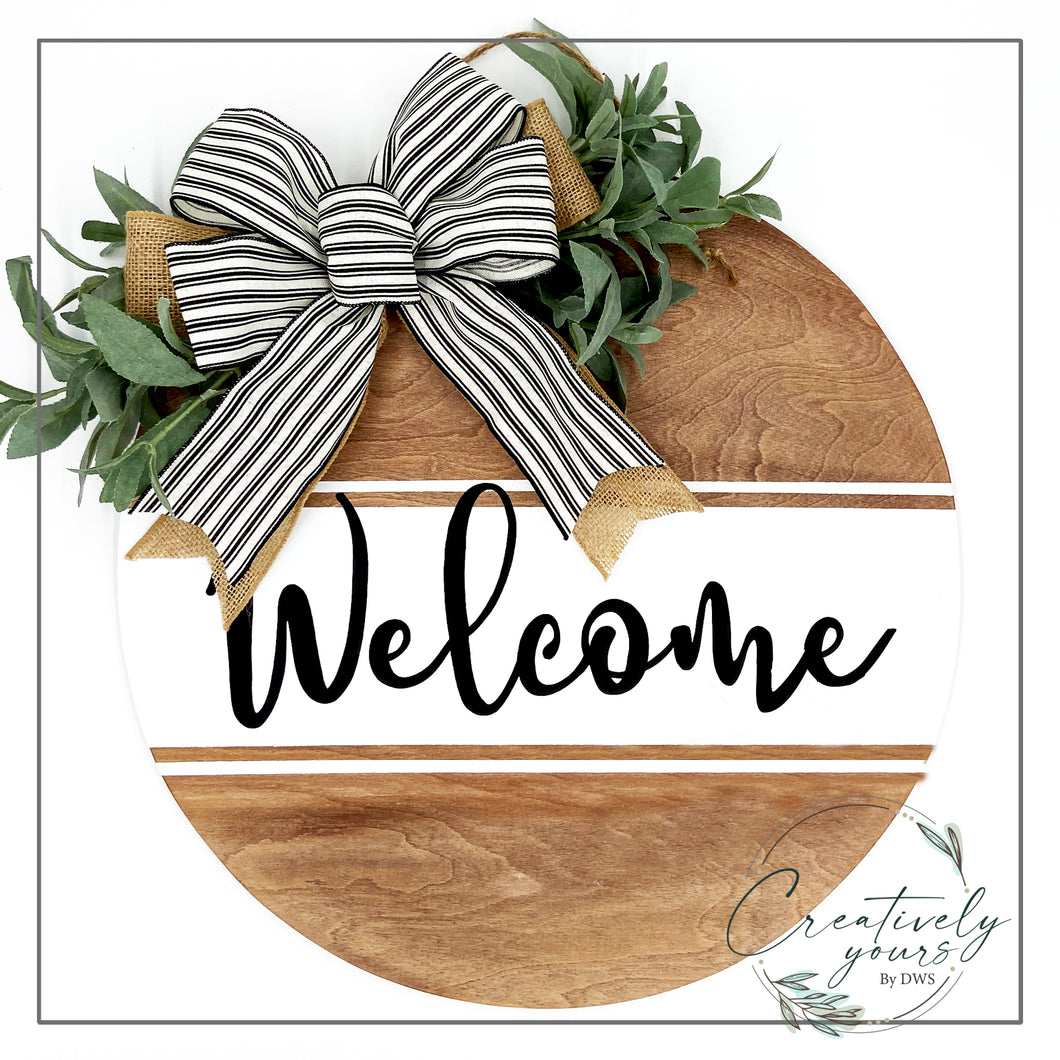 Welcome Round Door Hanger