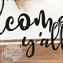 Load image into Gallery viewer, Welcome Y&#39;all Round Door Hanger
